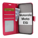 Crazy Horse Wallet Motorola Moto E6i (Hotpink)