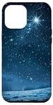 Coque pour iPhone 14 Pro Max Étoiles Minuit Hiver Neige Étoiles Nature Forêt