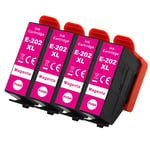 4 Magenta XL Printer Ink Cartridges for Epson Expression Photo XP-6000 & XP-6100