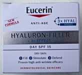 EUCERIN HYALURON FILLER + 3x EFFECT DAY SPF15 50ml NEW BOXED BEST BEFORE 10/2025