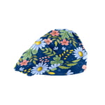 ASIGA Women's Working Cap with Cotton Sweatband Adjustable Elastic Hat,Colorful Hand Draw Flower Head Hair Covers for Men
