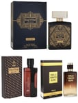 3 x Men's Designer Perfume King of Kings, Vanilla Tobacco, King of OUD EDT 100ml