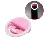 Rechargeable Usb Selfie Portable Led Ring Fill Light Camera Flas Pink