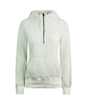 Nike Long Sleeve 1/2 Zip Up White Womens Fitted Hoodie 322256 100 Cotton - Size X-Small