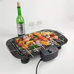 Electric Barbecue Grill Indoor Smokefree Table BBQ Grilling with 5 Levels of Temperature Adjustment for Home Outdoor Courtyard Camping Travel Hiking Electric Griddle