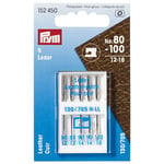 Prym Leather Sewing Machine Needles, Size 80-100, Pack of 5
