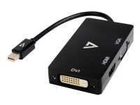 V7 - Extern videoadapter - Mini DisplayPort - DVI, HDMI, VGA - svart