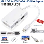 HDMI VGA DVI Adapter for MacBook Pro Mac Air Converter Thunderbolt DP Port 2.0