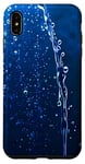 Coque pour iPhone XS Max Design gouttes d'eau de couleur bleue