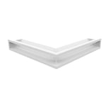 Grille de ventilation KRATKI AIR | grille de cheminée d'angle ouverte 560 x 560 x 90 mm | Blanc | Grille d'extraction pour ventilation de cheminée | Prise d'air à un angle de 45 degrés