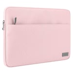 MoKo Laptop Sleeve Case Fits Tab S8+ 12.4", Surface Pro X/Pro LTE 12.3 Inch, Surface Laptop Go 12.4", Zipper Polyester Bag with Pocket, Fit Surface Pro Type Cover and Pen, Pink