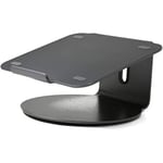 POUT EYES4 bärbar datorstativ i aluminium, ergonomisk design för bra hållning, 360° vridbar bas, svart
