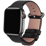 Fullmosa Compatible Apple Watch Strap 38mm 40mm 41mm 42mm 44mm 45mm Calf Leather strap Compatible with iWatch Series SE 7 6 5 4 3 2 1, 38mm 40mm 41mm Space Grey