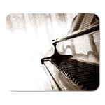Mousepad Computer Notepad Office Music Abstract Grand Piano Jazz Instrument Soul Concert Recital Home School Game Player Computer Worker Inch