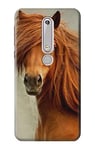 Beautiful Brown Horse Case Cover For Nokia 6.1, Nokia 6 2018