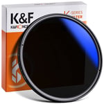 K&F Concept 82mm Variable ND Filter ND2 - ND400 Adjustable Fader Neutral Density, Ultra Slim Waterproof Multi Coating Optical Glass Lens Filter
