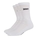 DKNY Men's Dkny Men's Socks, Designer Cotton Sport Socks, Comfortable, Durable, Breathable, Men s socks, White, 11 UK