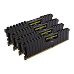 Corsair Vengeance Black LPX 64GB DDR4 (4x16GB) 3200MHz Memory Kit - CMK64GX4M4E3200C16