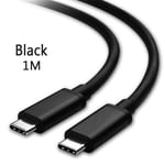 Usb Type-c Adapter Otg Cable Charger Cord Black 1m