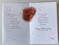 My Girlfriend Valentine's New Uk Greetings Lovely Verse Card Love Heart Rose