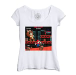 T-Shirt Femme Col Echancré Donkey Kong Contre Mario