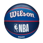 Wilson Ballon de Basket, NBA TEAM TRIBUTE, PHILADELPHIA 76ERS, Extérieur, caoutchouc, taille : 7