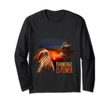 Funny Sloth Knowledge is Power Shirt. Funny Famous Meme Long Sleeve T-Shirt