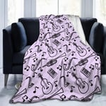 3D printing blanket Music Note Fleece Blanket,Flannel Throw Blanket Ultra Soft Micro Fleece Blanket Bed Couch Living Room 150 x 200 cm