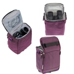Navitech Purple Protective Portable Handheld Binocular Case and Travel Bag for the Steiner 2212 10x 26mm Safari UltraSharp Binocular