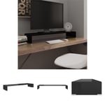 The Living Store TV-bord glas svart 100x30x13 cm -  TV-bänkar