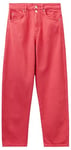 United Colors of Benetton Women's Pantalone 4LYXDE018 Jeans, Rosa Salmone Denim 11F, One Size