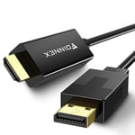 Câble Displayport Vers Hdmi, Câble Dp Vers Hdmi 2M Uhd H , Display Port To Hdmi Cable Mâle Dp To Hdmi Câble (Audio&Vidéo) Pour Laptop,Pc,Desktop À Moniteur,Tv,Projecteur, 1080P@60[CAB4190598]