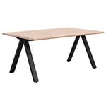 Rowico Carradale matbord V-ben metall svart och ek vitpigmenterad 170x100 cm