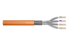 CAT 7 S-FTP installation cable, 1200 MHz Dca (EN 50575), AWG 23/1, 50 m ring, SX, orange