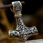 Hängsmycke - Nordisk mytologi Tors hammare guld