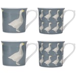 4-Piece Ceramic Mug Set 'Goose'
