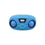 BIGBEN CD61BLUSB Lecteur Radio Cd Portable Usb Bleu + Speakers Lumineux - Neuf