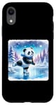 Coque pour iPhone XR Panda Patin à roulettes sur le lac gelé