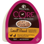 CORE Petfood Dog Adult Savoury Medleys Small Breed Chicken, Duck, Peas & Carrots Wet 12 x 85 g