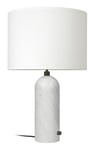 Gravity Table Lamp Large - White Marble/White Shade