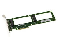 KALEA-INFORMATIQUE Carte contrôleur PCIe x8 PCIe 3.0 pour 2 SSD PCIe NVMe U.2 U2 68-pin SFF-8639. Montage Direct sur Carte sans Cordon
