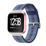 INF Fitbit Versa Armband I Nylon - Ljus/mörkblå