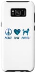 Coque pour Galaxy S8+ Peace Love Caniche Funny Cute Dog Lover Pet Lover