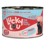 Lucky Lou Adult 6 x 200 g - Fjørfe og storfekjøtt