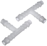 GARDENA T-Piece: Tube plastic Accessories, For simple Hose Connection and branching Of 8 mm tubes, 2 Pieces (7302-20)