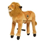 animal riding- Tiere ARL006S Cheval Lion Shimba Small (pour Enfants de 3 à 5 Ans, Couleur Marron, Hauteur de Selle 56 cm, avec roulettes)