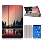 Lenovo Tab M10 FHD Plus tri-fold pattern leather case - Tree and Reflections