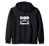 Funny Christian Workout Design Men Women God is#synonyms my Zip Hoodie