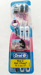 2 x Oral-B Pro-dense Gum Care Black Tea Extra Soft 18 Toothbrush Deep Clean