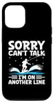 Coque pour iPhone 13 Pro Sorry Can't Talk I'm On Another Line Wakeboard Wakeboard